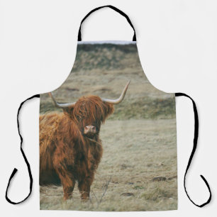 DELANTAL FOTO DE VINTAGE HIGHLAND CATTLE COW