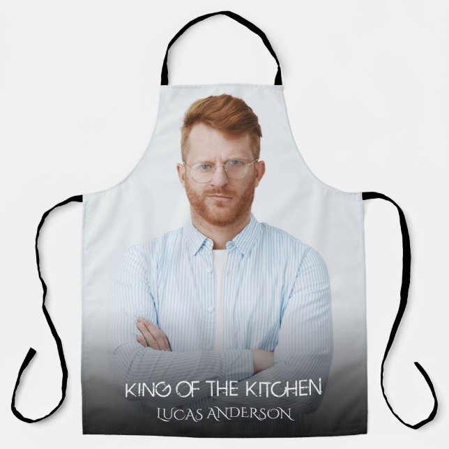 Delantal Foto del Rey moderno de la cocina | Nombre Apron (Anverso)
