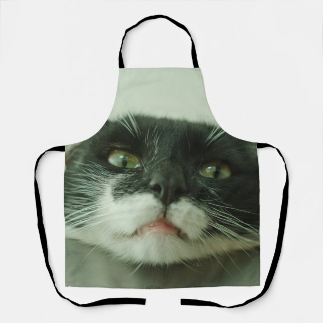 Delantal Foto divertida de gato mascota (Anverso)
