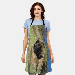 Delantal Foto estelar de pájaro Saguaro Cactus en Southwest