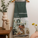 Delantal Foto familiar moderna | Joyful Merry Blessed | Ver<br><div class="desc">Foto familiar moderna | Joyful Merry Blessed | Verde</div>