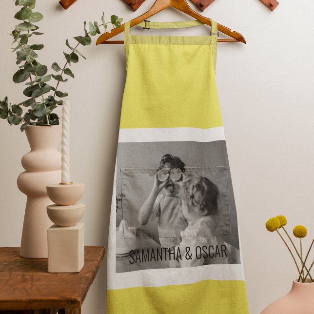 Delantal Foto familiar moderna Yellow Simple Lovely Gift (Subido por el creador)