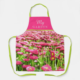 Delantal Foto floral rosa brillante impresa en Apron