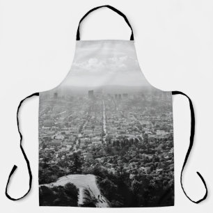 DELANTAL FOTO GRAYSCALE AERIAL DE LA CIUDAD
