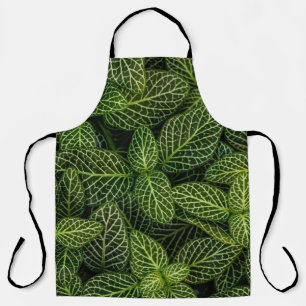 Delantal Foto macro de plantas con hojas verdes