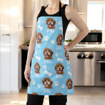 Delantal Foto Mascota personalizada azul Perro amante Insta<br><div class="desc">Muestra tu amor por tu compañero furtivo con el diseño "Cute Personalizado Love Paw Print Dog Lover Mascota Photo". Este producto personalizado le permite presentar su foto mascota favorita, creando un homenaje reconfortante a su querido perro. Con un adorable motivo de papel y opciones de personalizable, es el regalo perfecto...</div>