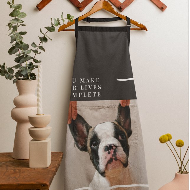 Delantal Foto moderna de perro | Cita de perro (Subido por el creador)