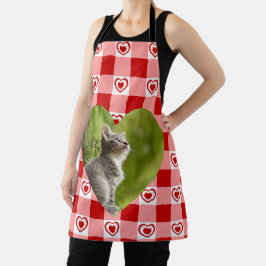 Delantal Foto personalizada Apron Gingham estilo