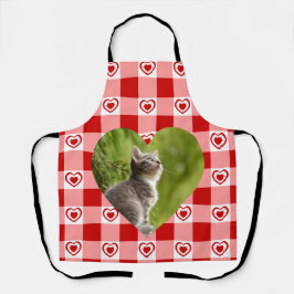 Delantal Foto personalizada Apron Gingham estilo