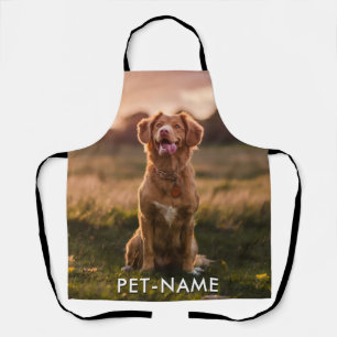 Delantal Foto personalizada con el nombre de tu perro