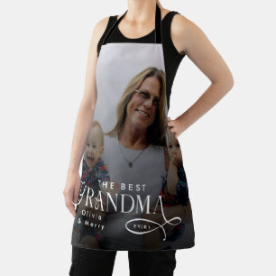 Delantal Foto Personalizada de la Mejor Abuela Moderna