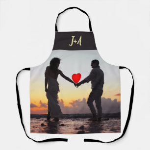 Delantal Foto Personalizada Feliz Día de San Valentín