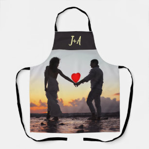 Delantal Foto Personalizada Feliz Día de San Valentín