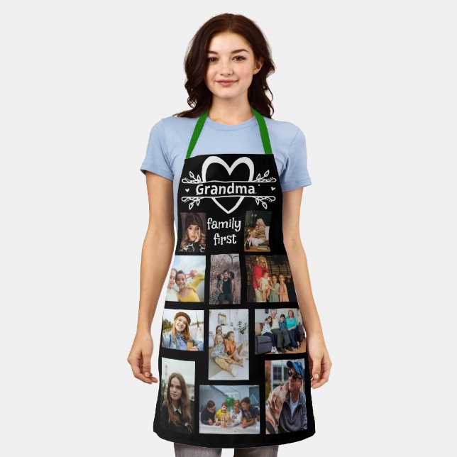 Delantal Foto personalizado Apron - Cocina familiar persona (Gastado)