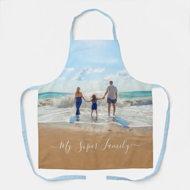 Delantal Foto personalizado de Apron Fotos de tu familia co (Anverso)