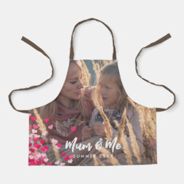 Delantal Foto personalizado Moderna Escribiendo Corazones R