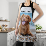 Delantal Foto personalizado Perro personalizado<br><div class="desc">Personalizado foto chef delrón de tu mejor amigo. Crea un regalo divertido para tu amante de los perros, mamá de los perros o papá de los perros. Ya sea su Día de la Madre, el día de los padres, un cumpleaños o Navidades, estos fotógrafos personalizados hacen un regalo perfecto. Personaliza...</div>