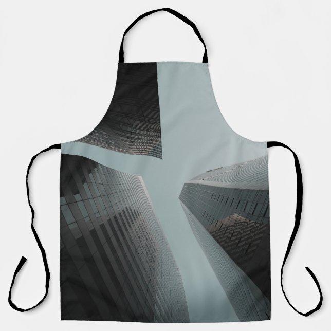 DELANTAL FOTOGRAFÍA DE BAJO ÁNGULO DE LOS EDIFICIOS A LA HO (Anverso)