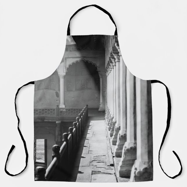 DELANTAL FOTOGRAFÍA DE GRAYSCALE DE CORREDOR (Anverso)