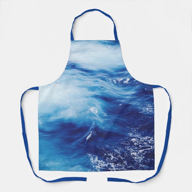 Delantal Fotografía del océano azul (Anverso)