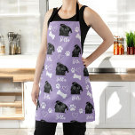 Delantal Fotografía Mascota personalizada púrpura Perro Lov<br><div class="desc">Muestra tu amor por tu compañero furtivo con el diseño "Cute Personalizado Love Paw Print Dog Lover Mascota Photo". Este producto personalizado le permite presentar su foto mascota favorita, creando un homenaje reconfortante a su querido perro. Con un adorable motivo de papel y opciones de personalizable, es el regalo perfecto...</div>
