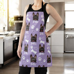 Delantal Fotografía Mascota personalizada púrpura Perro Lov<br><div class="desc">Muestra tu amor por tu compañero furtivo con el diseño "Cute Personalizado Love Paw Print Dog Lover Mascota Photo". Este producto personalizado le permite presentar su foto mascota favorita, creando un homenaje reconfortante a su querido perro. Con un adorable motivo de papel y opciones de personalizable, es el regalo perfecto...</div>