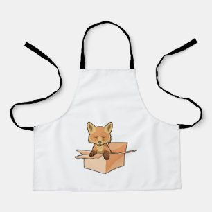 Delantal Fox como bebé en caja