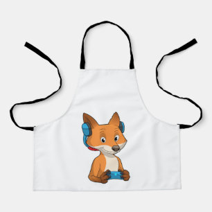Delantal Fox como Gamer con Joystick