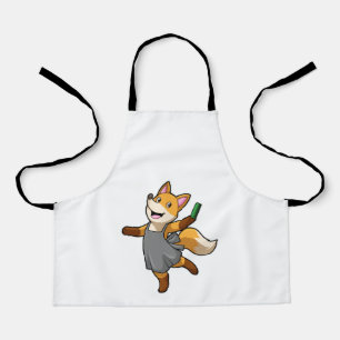 Delantal Fox como peluquero con tijeras