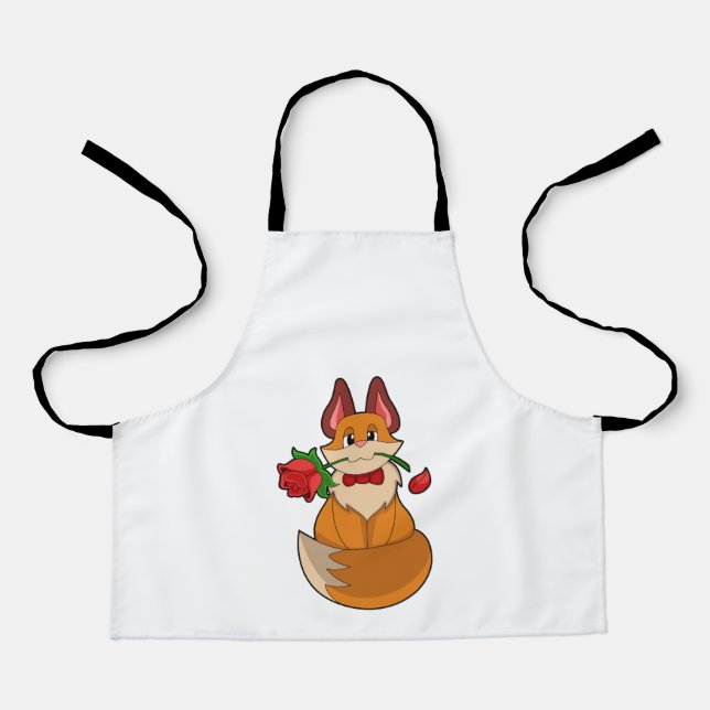 Delantal Fox con flor Rosa (Anverso)