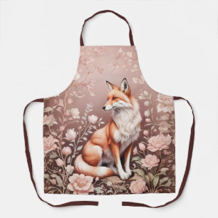 Delantal Fox con floral rosada de ensueño
