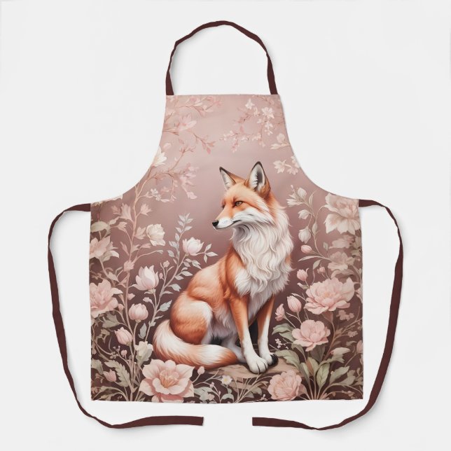 Delantal Fox con floral rosada de ensueño (Anverso)