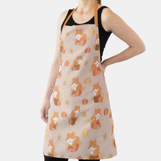 Delantal Fox de Bebé y Foliage de Otoño (in situ)