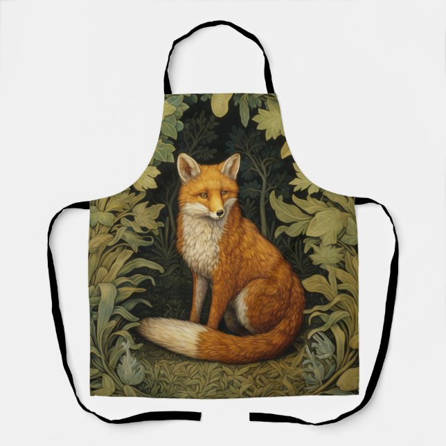Delantal Fox en el bosque, estilo Art Nouveau (Anverso)