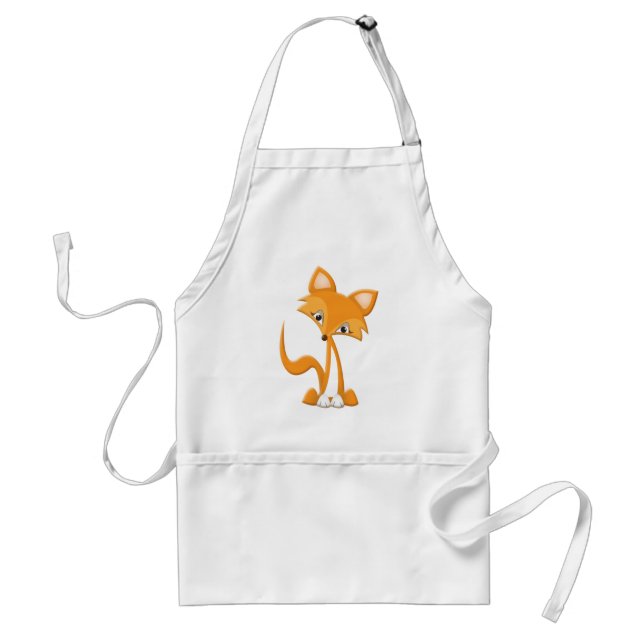 Delantal Fox lindo del dibujo animado (Frente)