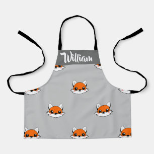 Delantal Foxes en gris