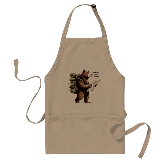 Delantal Foxtrot Delta Tango Funny Bear (Frente)