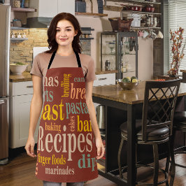 Delantal Fragmento de la receta del país: número quemado