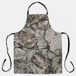 Delantal Fragmento de piedra negra y gris