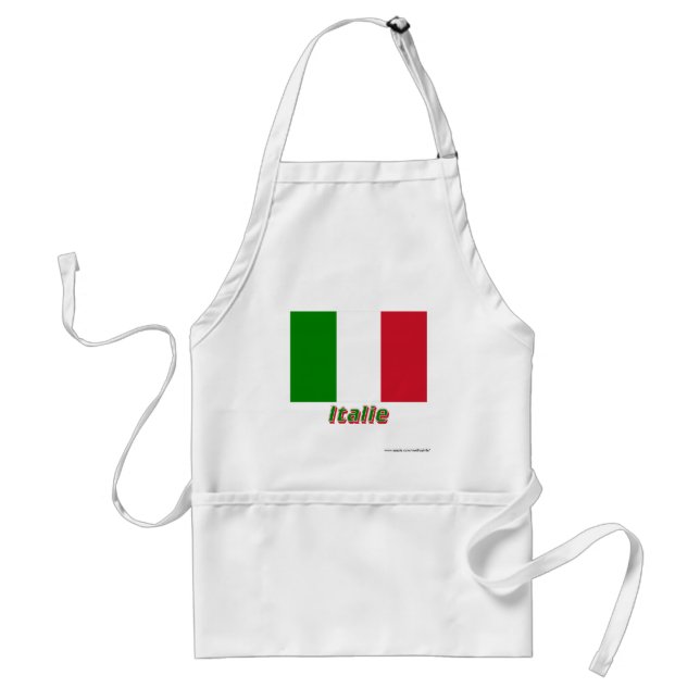 Delantal Français de Drapeau Italie avec le nom en (Frente)