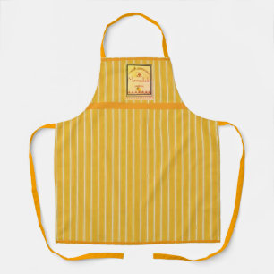 Delantal Francés Provence Marmalade Naranja Stripes Trim