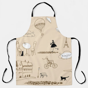 Delantal Francés rosado: Diseño de patrones de Moda.