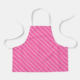 Delantal Frania diagonal blanca en rosa de color personaliz