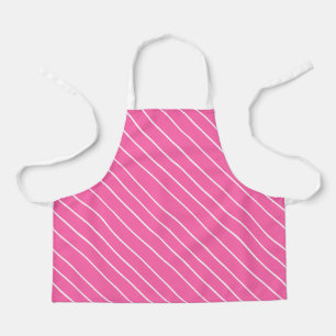 Delantal Frania diagonal blanca en rosa de color personaliz