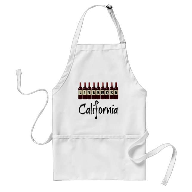 Delantal Frascos de Vino Rojo de Livermore California Diver (Frente)