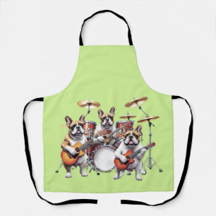 Delantal French Bulldog banda de música Bulldogs Franceses