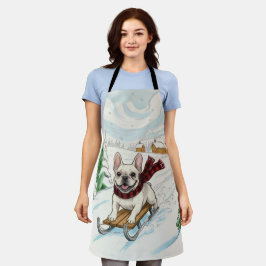 Delantal French Bulldog Sledding, Trivet