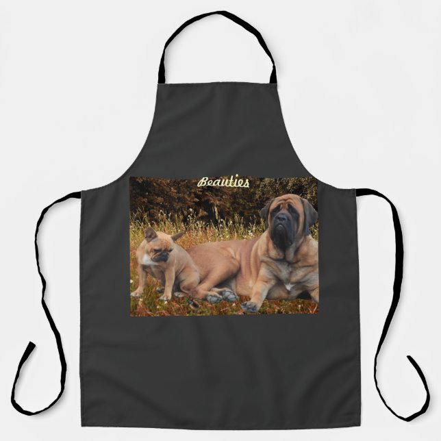 Delantal French Bulldog und Mastiff Freunde (Anverso)