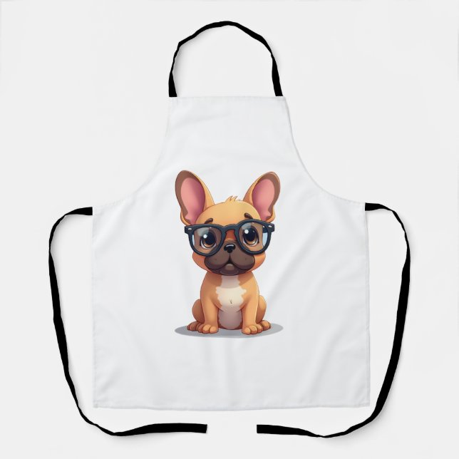 Delantal French Bulldog Wearing Glasses Copy (Anverso)