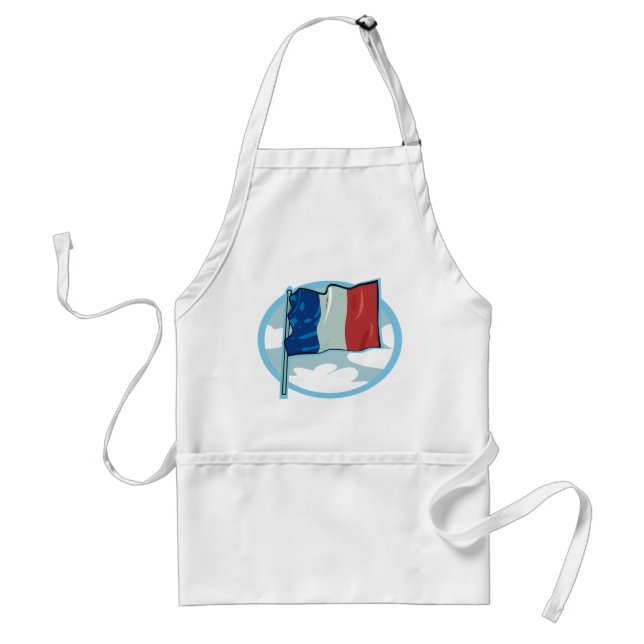 Delantal French Flag Tricolour Blue White Red France (Frente)